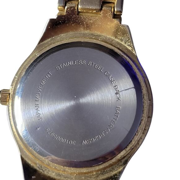 Swifty Style Women Japan Watch Bling Bling Gold Tone Crystal Link Bracelet Band - Picture 4 of 9